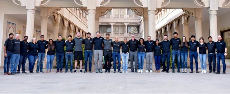In Time Tec Global Leadership Team posing for a photo in India